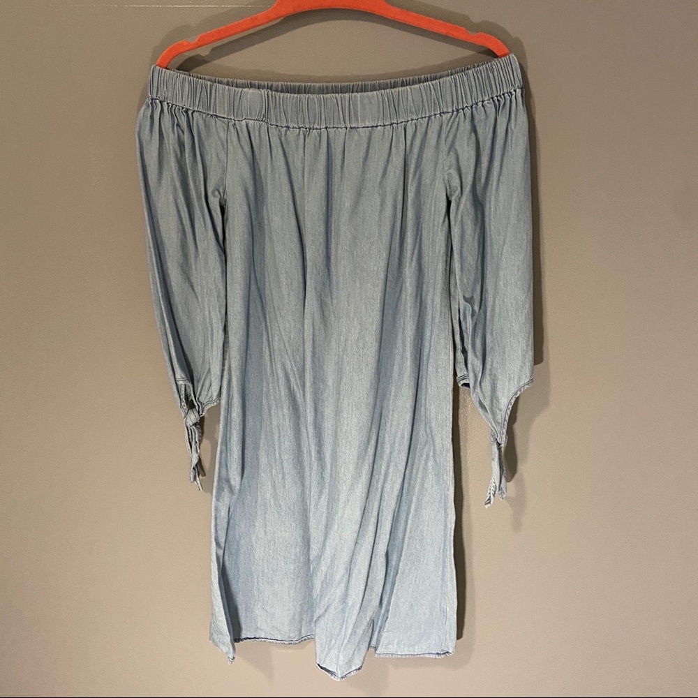 Denim Off the Shoulder Dress